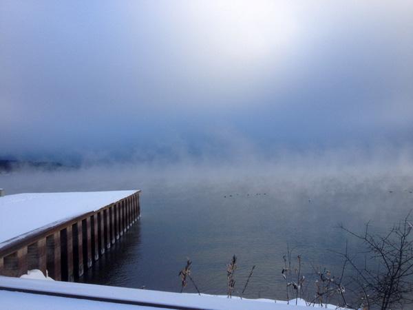 Lake Champlain freezing