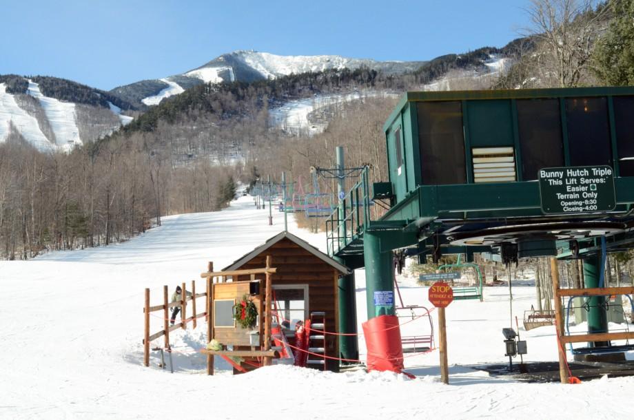 Bunny Hutch Triple Chair Lift at Kids Kampus Kids Kampus at Whiteface Mountain, NY ski trails for kids
