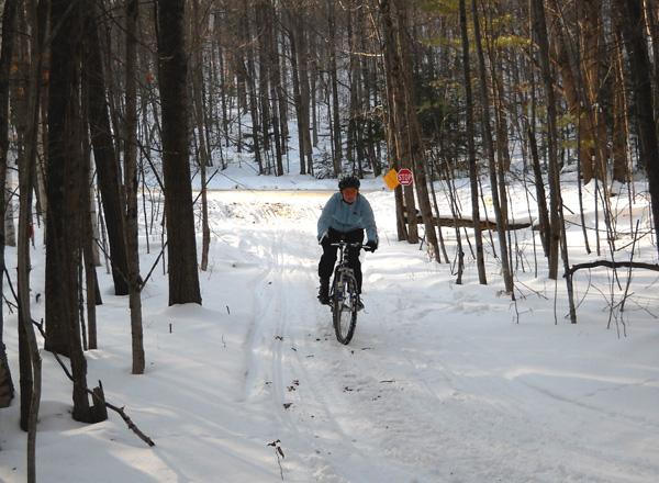winter mountain biking