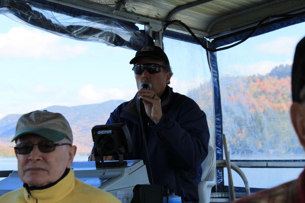 Tom guides the tour.