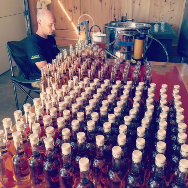 Bottling the Apple Brandy!