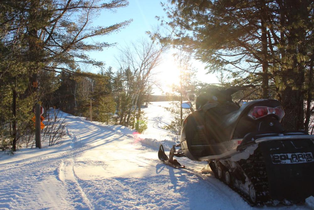 Our snowmobile route passed mountains, wetlands and lakes.