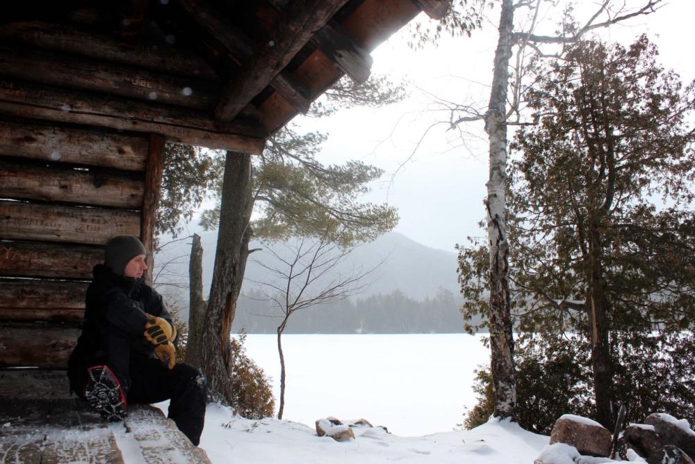 At the Copperas Pond lean-to.