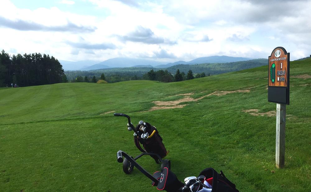 First tee on the Pristine 9 First tee on the Pristine 9