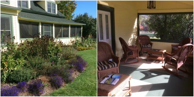 A marvelous porch adorns the Bark Eater Inn, making a wonderful place to simply be.