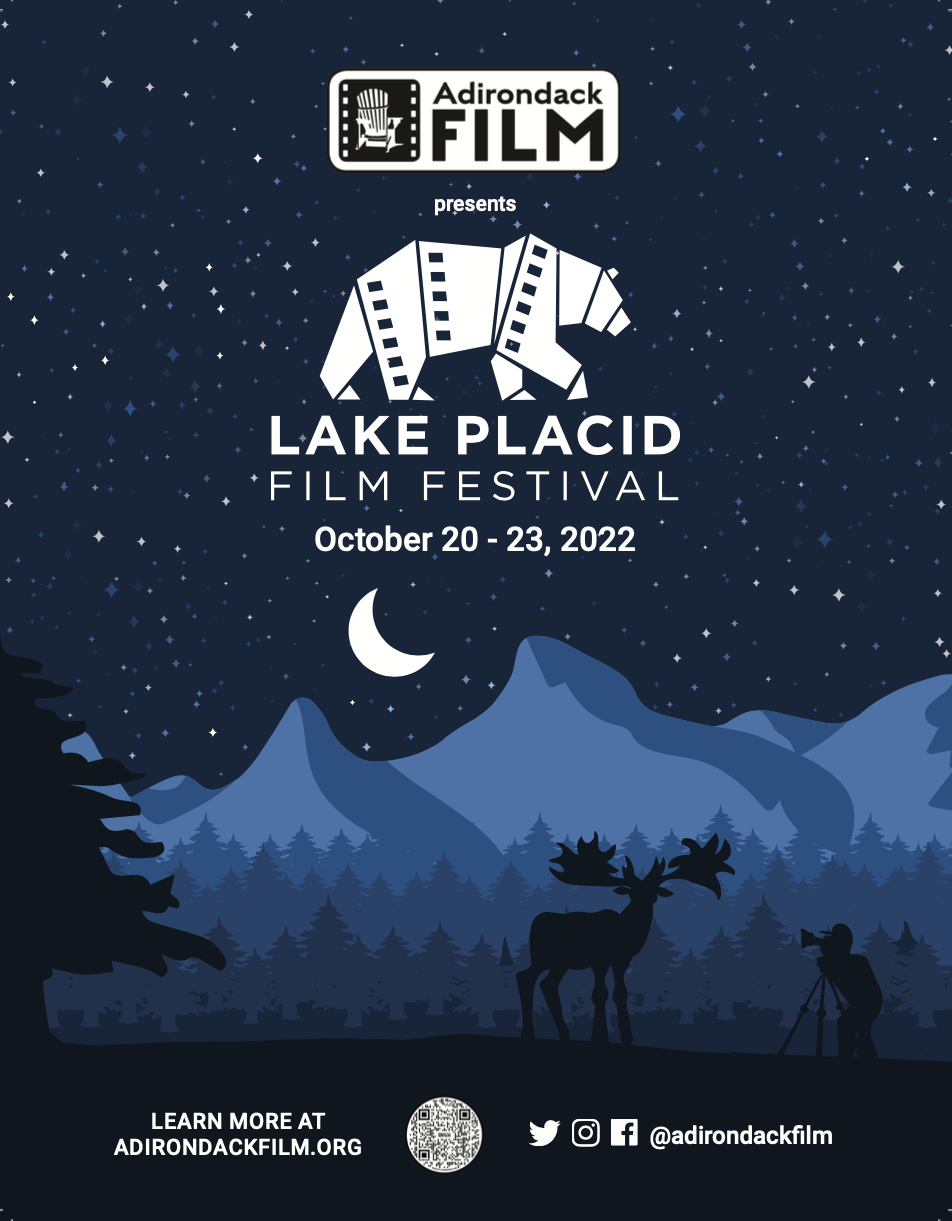 Illustrated poster for the Lake Placid Film Festival.