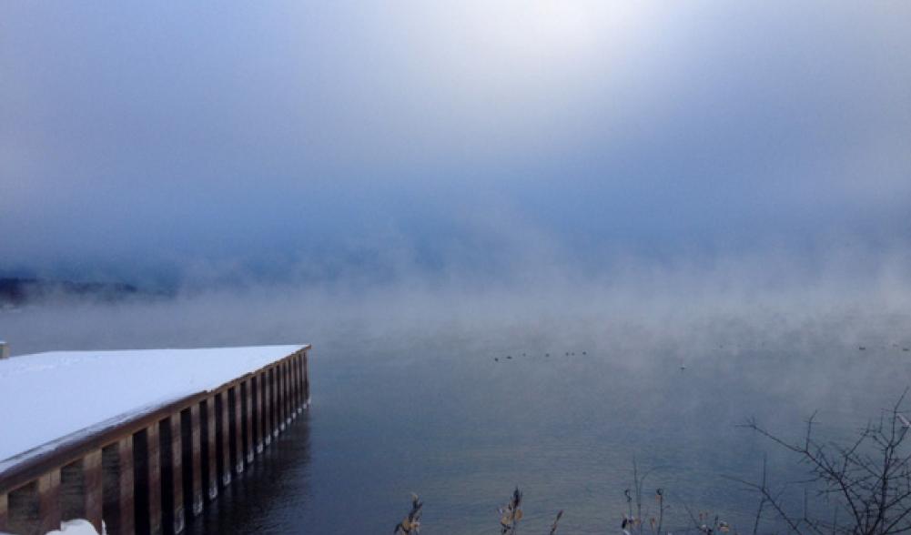 Lake Champlain freezing