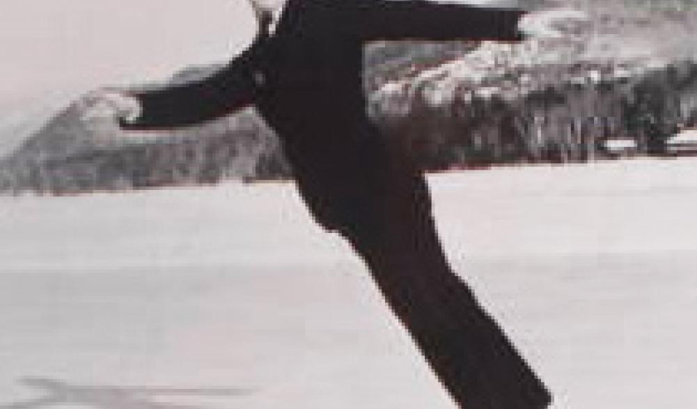 Dick Button skating on Mirror Lake