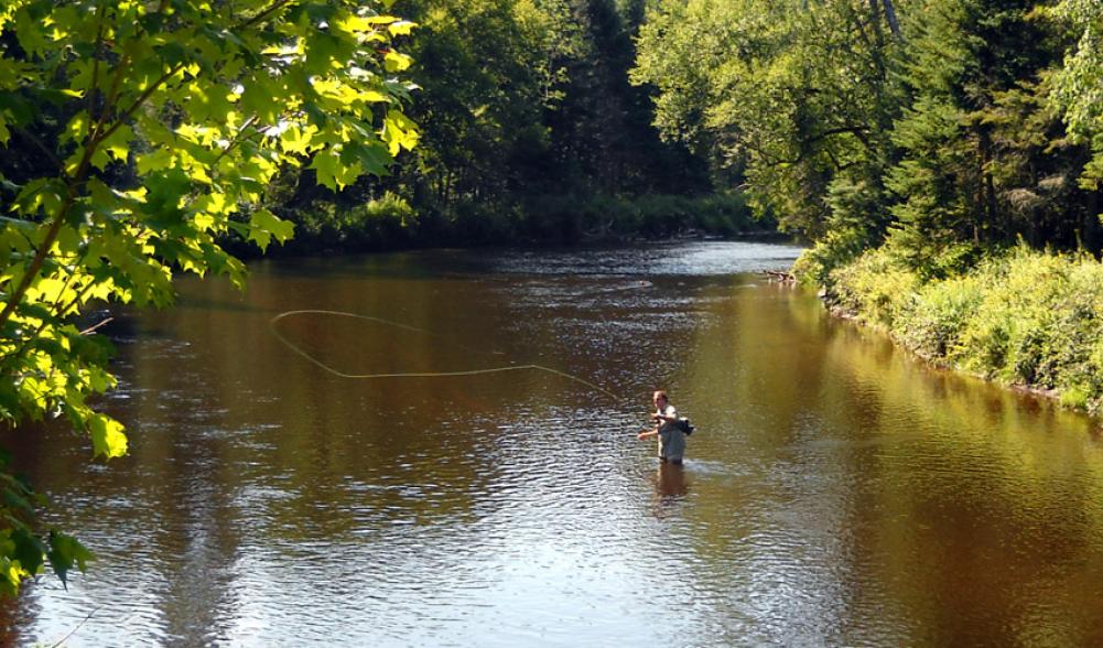 Fishing on the serenity of the Ausable River