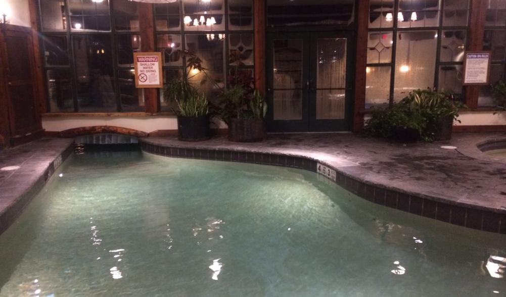 indoor/outdoor pool at the Whiteface Resort