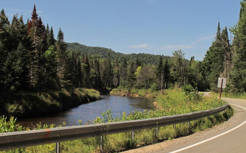 The Ausable River follows much of the route.