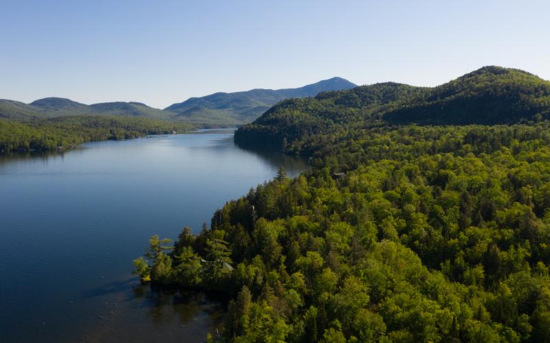 Lake Placid has room for boating and swimming in the summer.