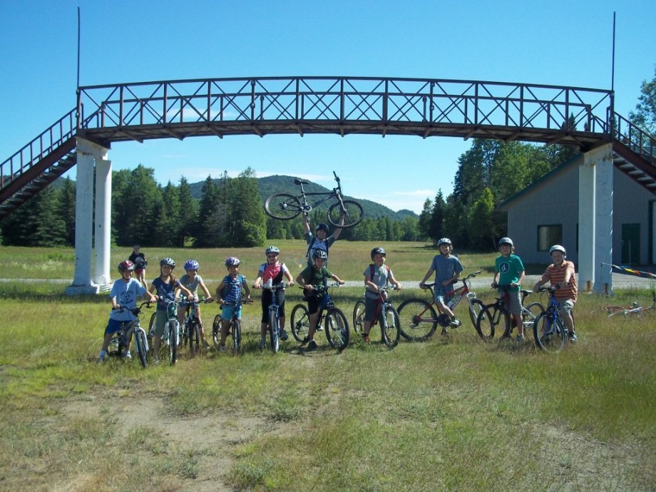 Riders pose for a photo at the Mt. Bike Center