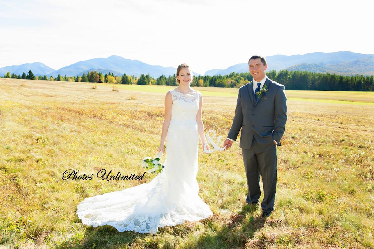 Perfect weather and High Peaks as a backdrop made this fall wedding a stunner!