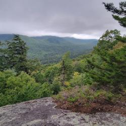 A view from a small rocky opening
