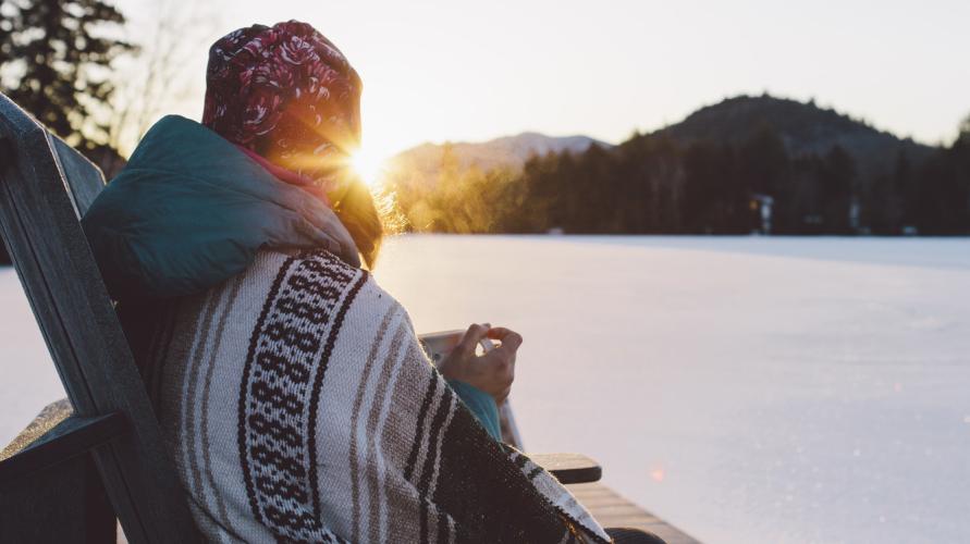 Sunrise on Mirror Lake in Lake Placid