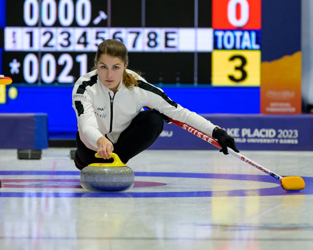 Curling competition in Saranac Lake.