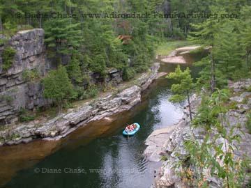 Rafting at Ausable Chasm