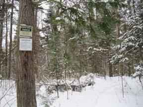 Connery Pond Warning Sign, © Diane Chase, adkfamilytime.com