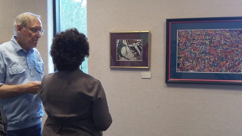 Viewing the Adirondack Art Exhibit at the LPCA