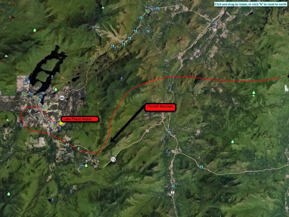 Our approximate flight route map of flight
