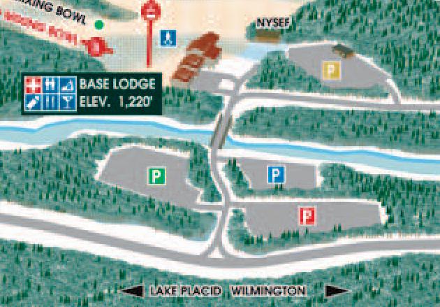 Whiteface Mountain Main Lodge drop-off and parking
