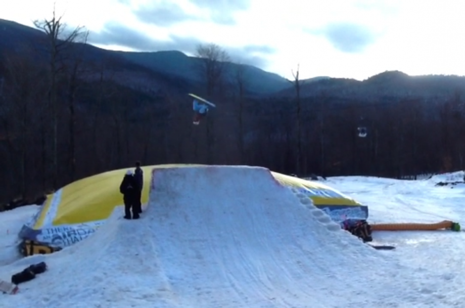 I have a confession to make - I ALWAYS wished I could do a backflip on my snowboard -- today I learned!!! Thank you Whiteface!!! Airbag at Whiteface Mountain Ski Area, Lake Placid, NY