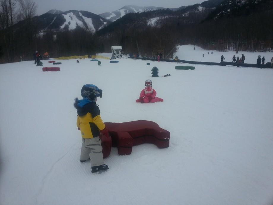 Family skiing at Whiteface
