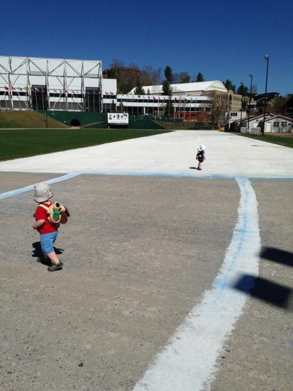 On the loose at Lake Placid's oval Olympic Oval kids fun