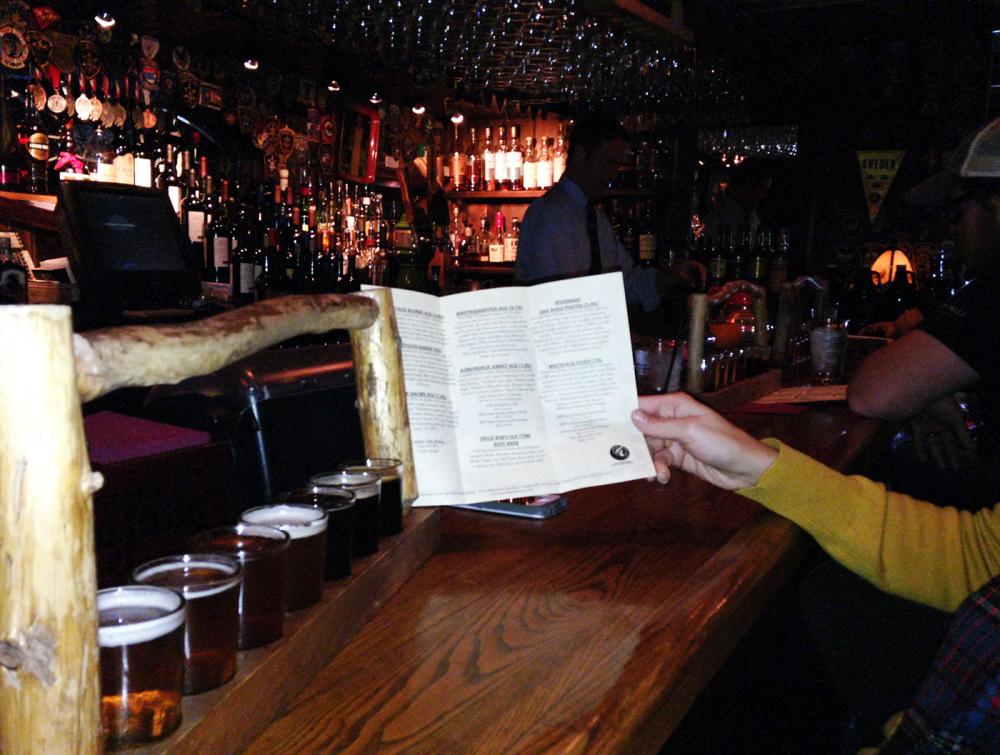 Not just any beer rack - check out all the awards in background!