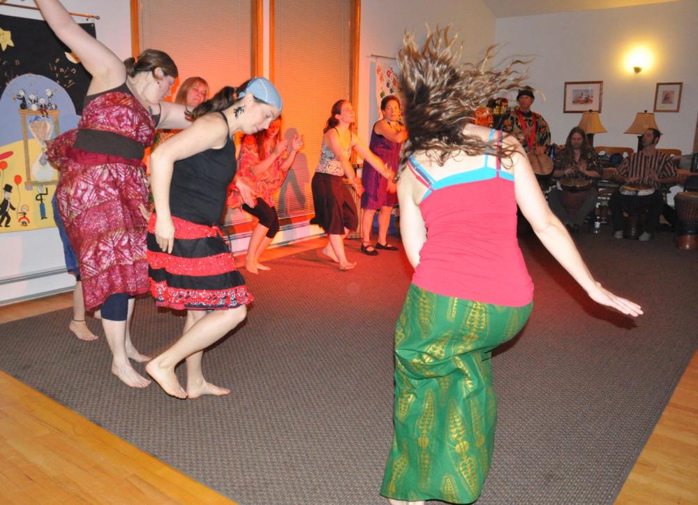 Soma Beats African dancers entertain the crowd at First Night Saranac Lake