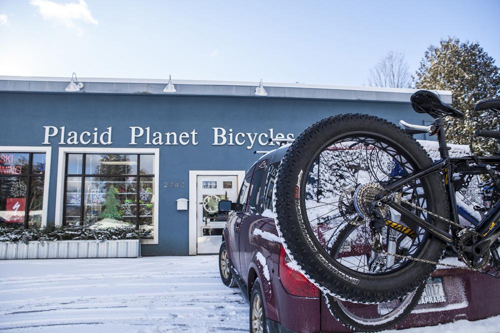 Fat bike racked and ready for a test run