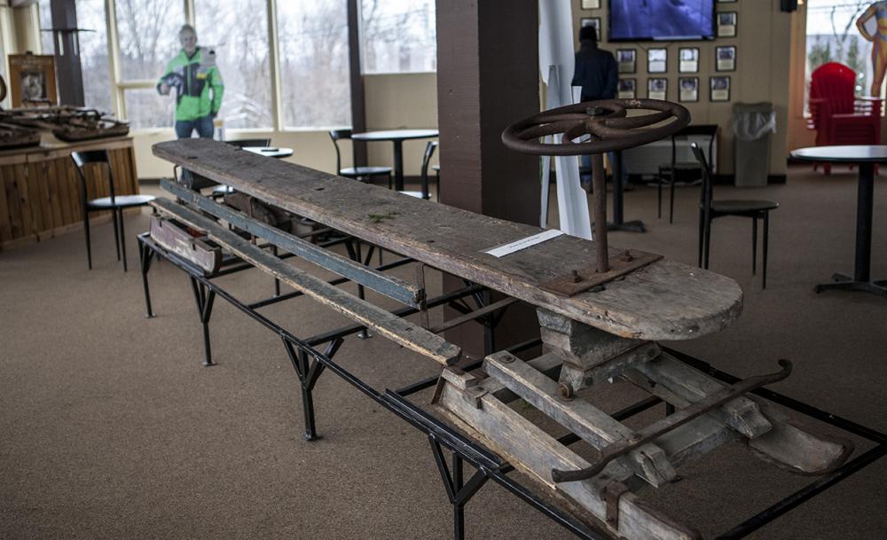 Wow, this was a bobsled? I wondered how they got this down the track Wow, this was a bobsled? I wondered how they got this down the track
