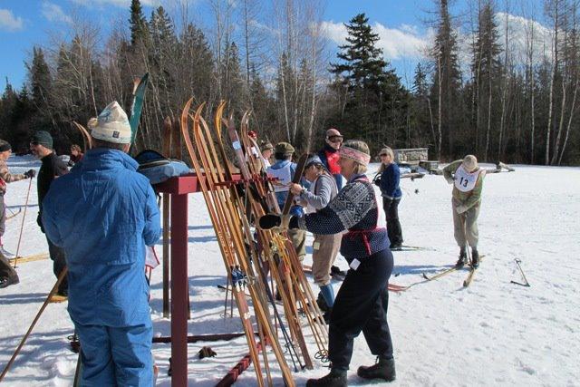 Traditional knickers and wool predominate during Wood 'n' Ski Rendezvous at Cascade Ski Center on March 1