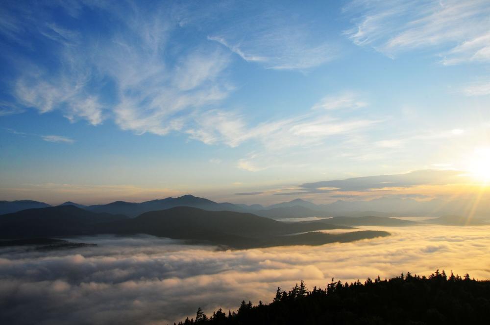 Sunrise from Goodnow Mountain. Sunrise from Goodnow Mountain.