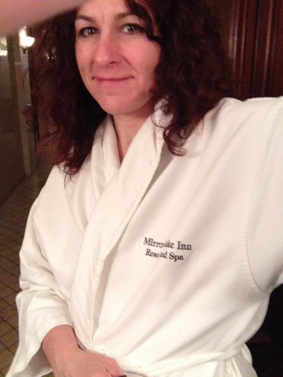 Robe - check! Relaxation - check! Mud - ready, willing, and still a bit apprehensive.