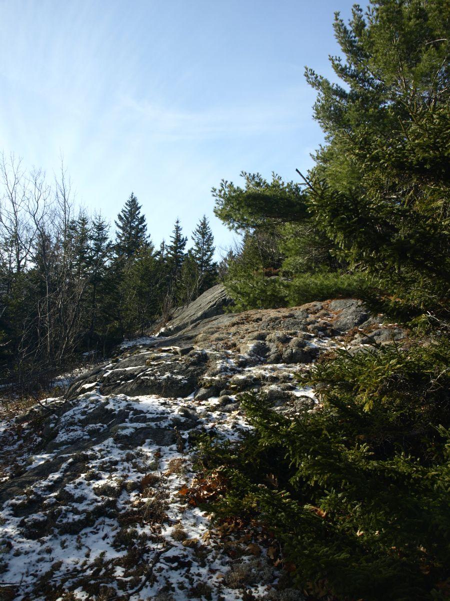 The first rock on the ridge