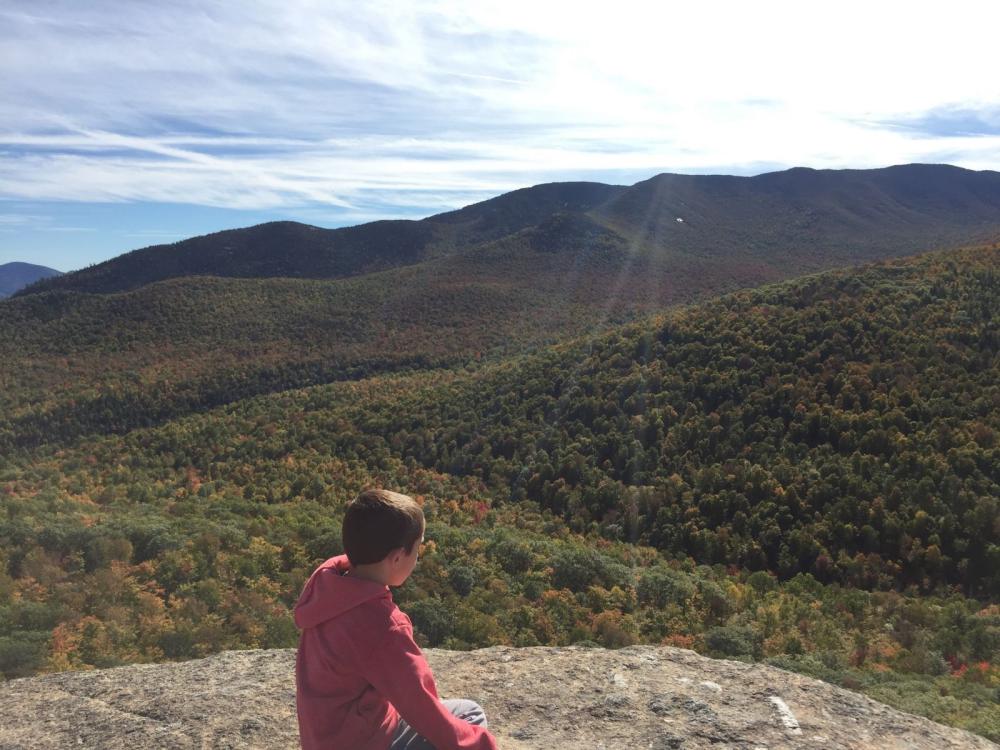 If you haven't hiked Owl's Head - it's definitely worth the short drive. It's the perfect length for Oliver to climb on his own, and the views are outstanding. (The only reason it didn't make my Top 3 list is that it isn't right in town!)