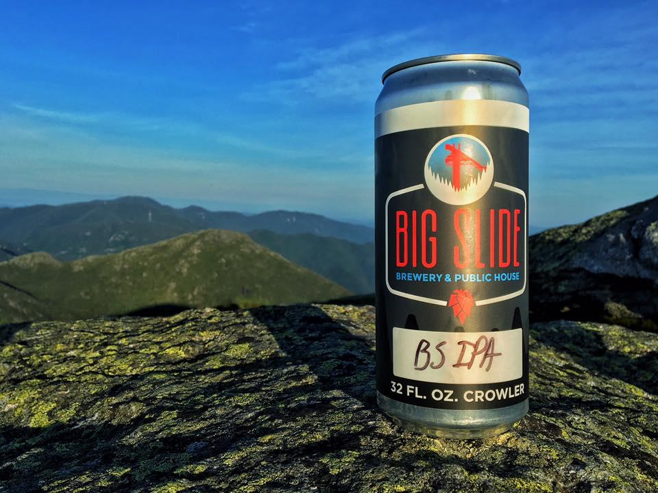 A crowler from Big Slide Brewery rests on top of Mount Marcy - the highest point in New York State! (Photo by Dennis Gallagher)