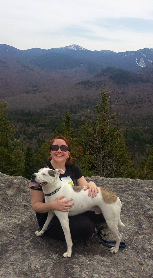 Sam and I on Mt. Jo last May, with snow still on the peaks!