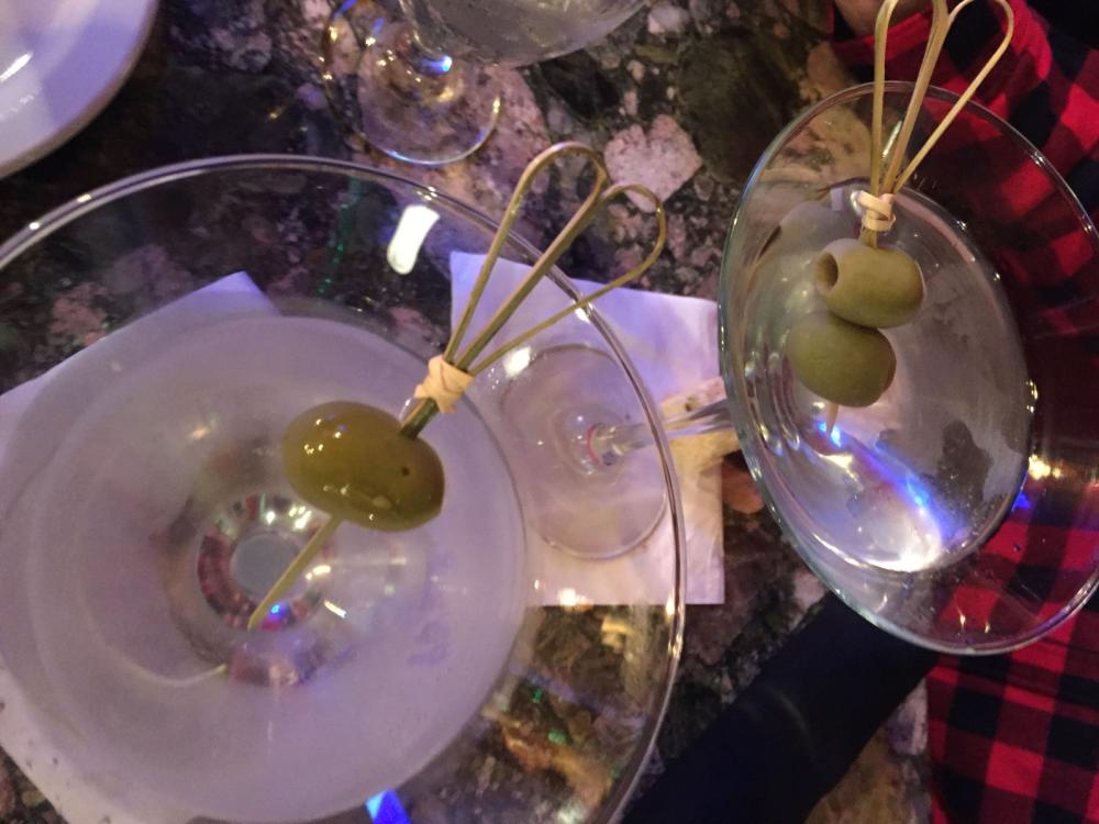 Dirty martinis at Back Alley Bistro Dirty martinis at Back Alley Bistro
