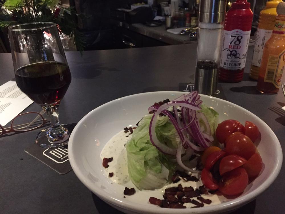 Lettuce wedge salad at Big  Slide