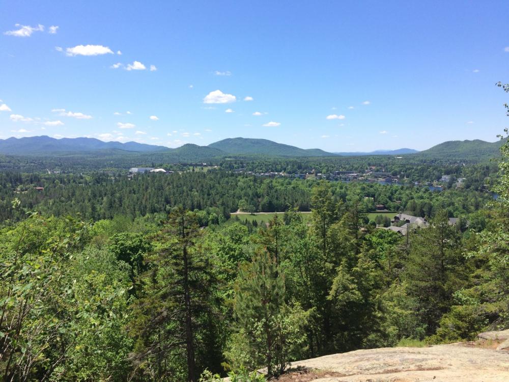 View from Cobble Mountain of Lake Placid and the surrounding wilderness.