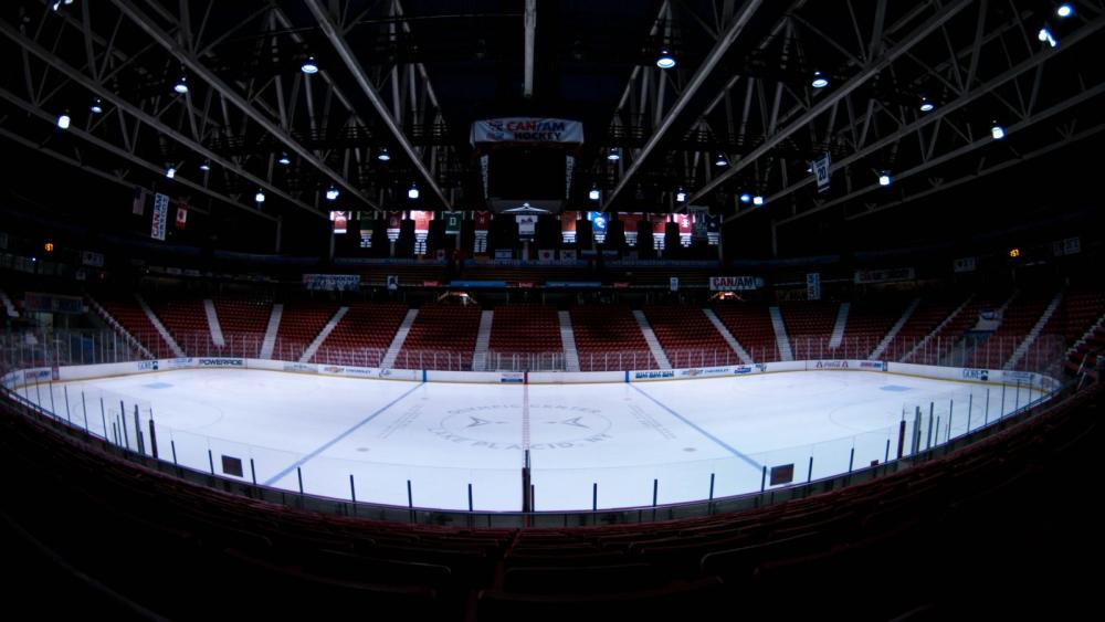 The 1980 Herb Brooks Arena. The new scoreboard is up! This is one of my favorite places to be.