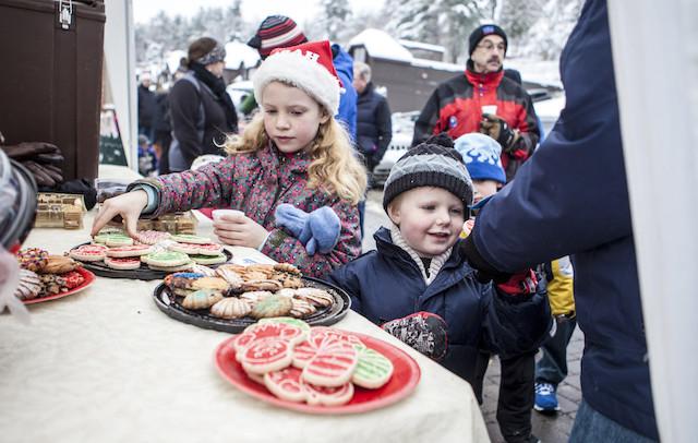 The streets are also lined with treats.