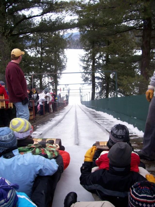 You get to see a lot of the lake views too. Fast on the way down, and then slow on the walk back.