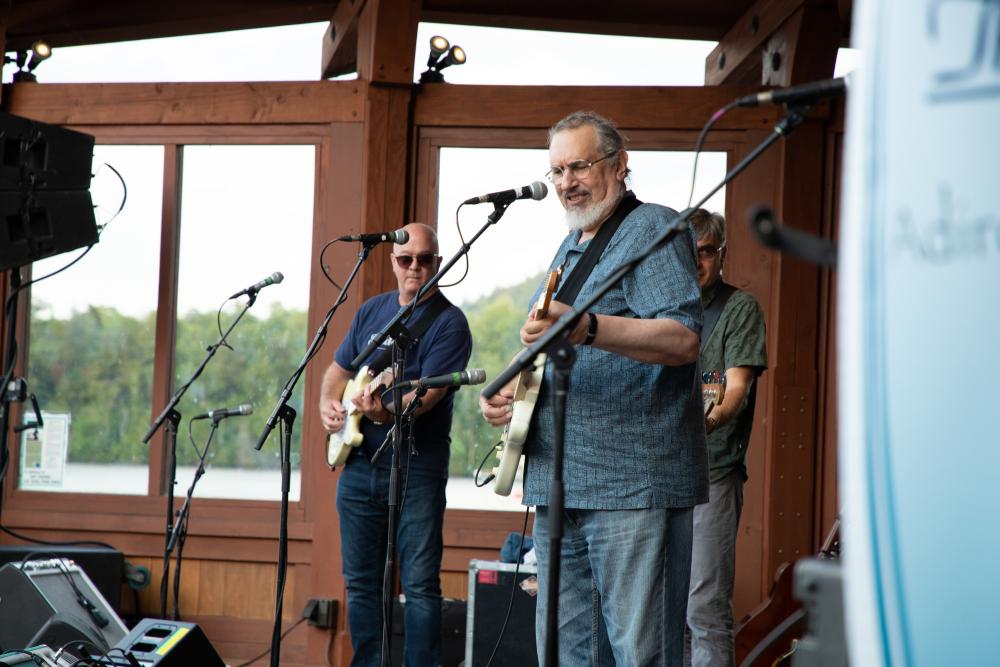 Musicians perform at the Lake Placid bandshell in Mid's Park.