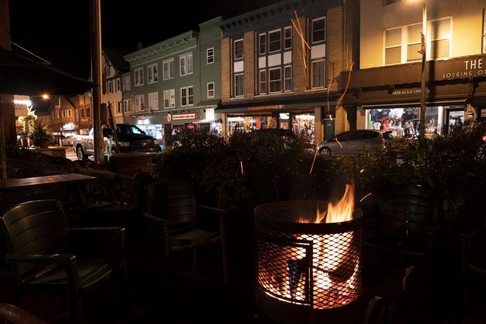 The view from GABC's patio fireplace.