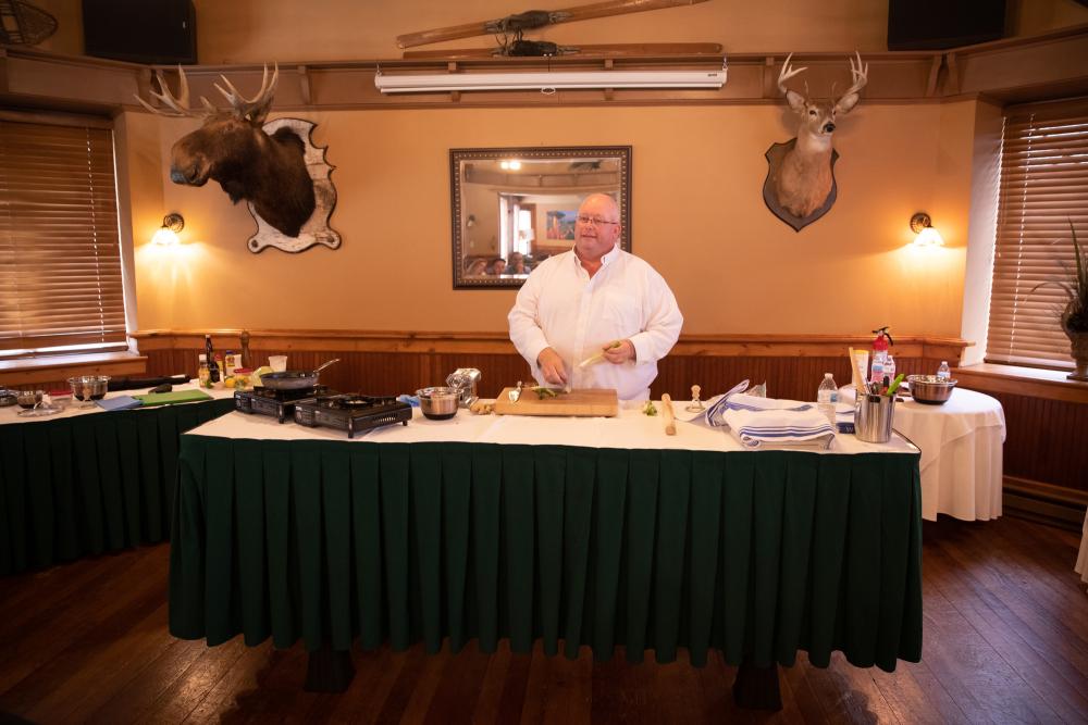 Welcome to Chef Curtiss' domain in the Mirror Lake Inn. Welcome to Chef Curtiss' domain in the Mirror Lake Inn.