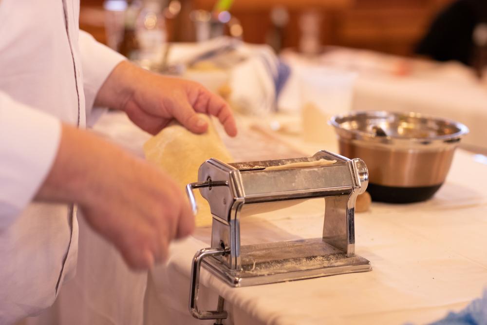 Revolutionary idea: Try a pasta maker rather than your hands. Revolutionary idea: Try a pasta maker rather than your hands.
